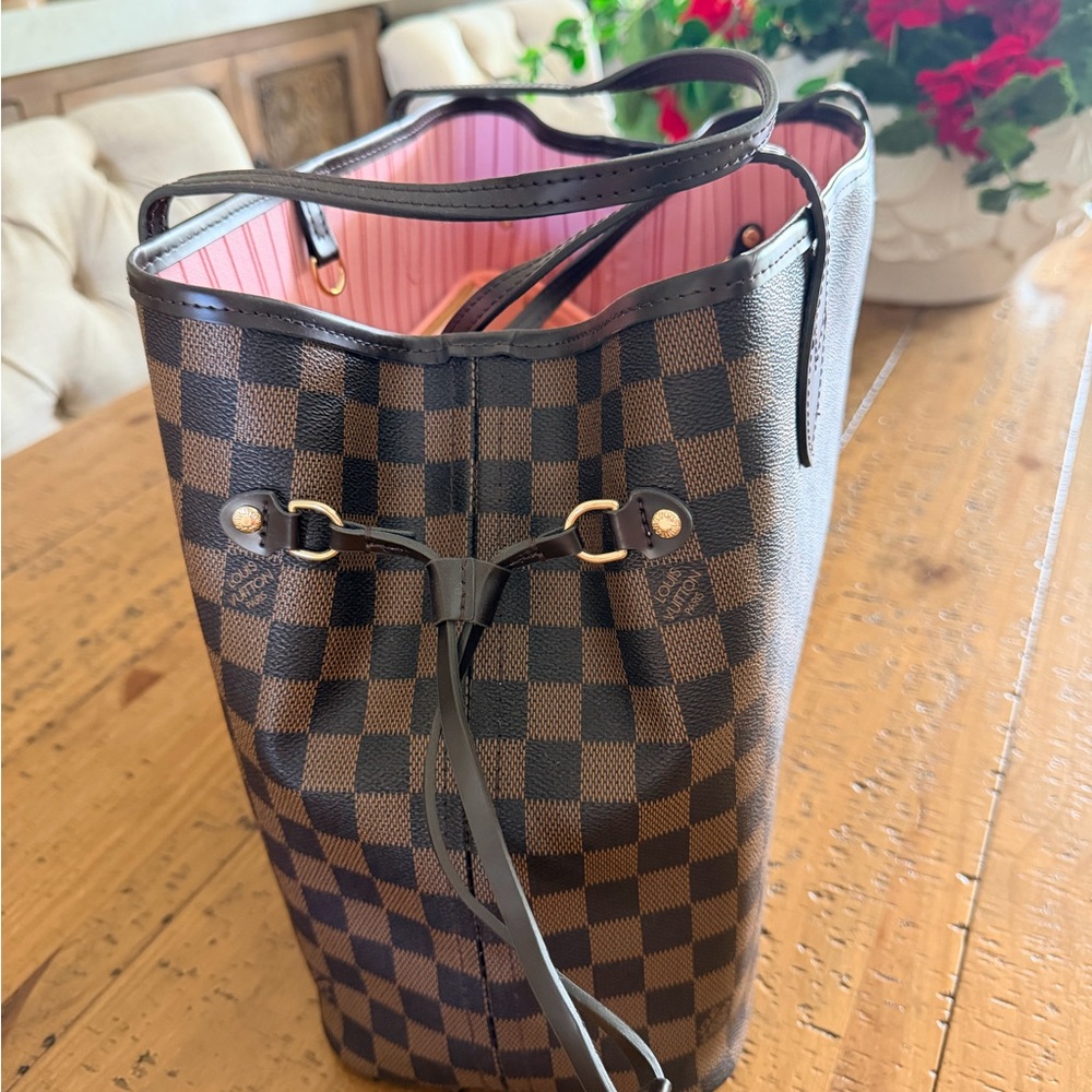 Checkered Brown Tote Bag